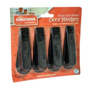 Pack of 4 Kingfisher Heavy-Duty Rubber Door Wedges