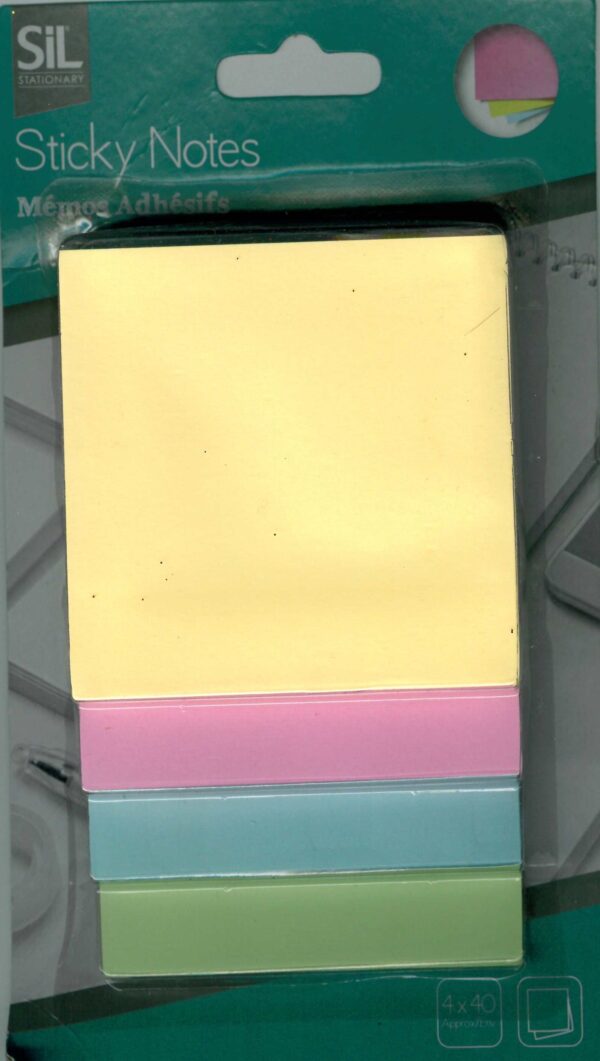 Pack of 4 SIL Sticky Memo Notes