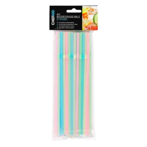 Pack of 40 Assorted Color Biodegradable Straws