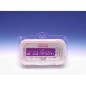 Pack of 40 Caroline Packaging 2 lb Loaf Tin Liners