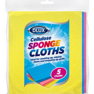 Pack of 5 DLUX Cellulose Sponge Cloths