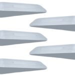 Pack of 5 Heavy Duty Non-Slip Grey Rubber Door Wedge Stoppers