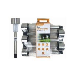 Pack of 5 Kingavon Solar Lights in Stainless Steel