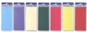 Pack of 5 Sheets of Tissue Paper in Assorted Colors - Hangable Packaging