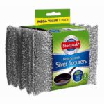 Pack of 5 STARWASH Silver Non-Scratch Scourers