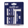 Pack of 5 White Erasers by Just Stationery