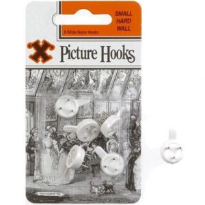 Pack of 5 X-Small Hard Wall Picture Hooks