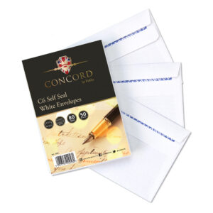 Pack of 50 Concord C6 White Self-Seal Envelopes