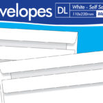 Pack of 50 County DL White Self-Sealing Envelopes