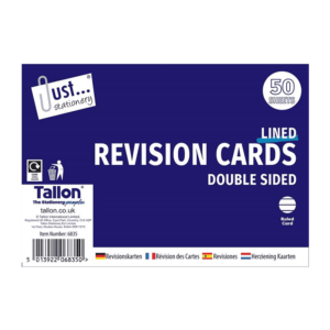 Pack of 50 Double-Sided Revision Cards by Just Stationery