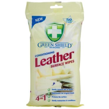 Pack of 50 Greenshield Leather Cleaning Wipes