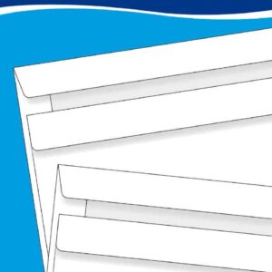 Pack of 50 White Self-Sealing Envelopes - 89 x 152mm