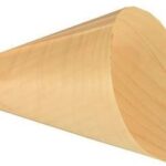 Pack of 50 Wooden Cone Cups, 12.5cm x 24cm