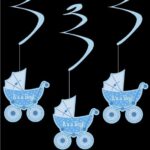 Pack of 6 'It's a Boy' Hanging Swirls