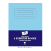 Pack of 6 Just Stationery Exercise Books, 48 Pages Each, Feint Ruled