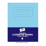 Pack of 6 Just Stationery Exercise Books, 48 Pages Each, Feint Ruled