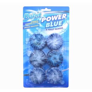 Pack of 6 Power Blue Toilet Blocks