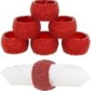 Pack of 6 Red Napkin Rings