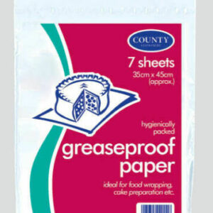 PACK OF 7 COUNTY GREASEPROOF SHEETS