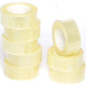 Pack of 8 Clear Tape Rolls, 18mm x 33m Each