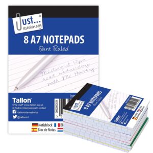 Pack of 8 Lined A7 Notebooks