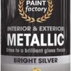 PAINT FACTORY 400ML SILVER METALLIC SPRAY PAINT