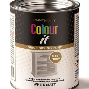 Paint Factory Fast-Drying Matte White Paint 300ml