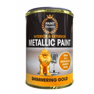 Paint Factory Shimmering Gold Metallic Paint, 300ml