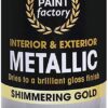 Paint Factory Universal Gold Metallic Spray Paint, 200ml