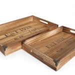Pair of GeneralStore Wooden Trays