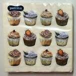 PALOMA 3-PLY NAPKINS / SERVIETTES 33CM X 33CM, PACK OF 20 - CUPCAKE DESIGN