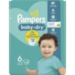 Pampers Baby-Dry Diapers Size 6 for 33+ lbs (15+ kg), Pack of 19