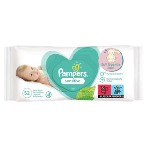 Pampers Baby Wipes for Sensitive Skin, Pack of 52