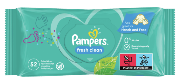 Pampers Baby Wipes with Fragrance, Pack of 52