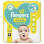 Pampers Premium Protection Newborn Diapers Size 1 for 2-5kg (4-11lbs), Pack of 22