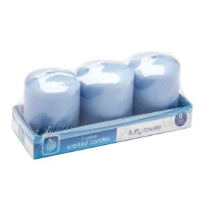 Pan Aroma Fluffy Towels Scented Votive Candles - Pack of 3