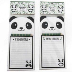 Panda-Themed Magnetic Notepad, 28cm x 10cm