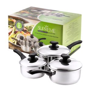 Pendeford 3-Piece Stainless Steel Cookware Set