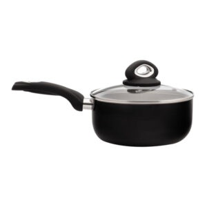 PENDEFORD DIAMOND SERIES 20CM BLACK NON-STICK SAUCEPAN WITH LID