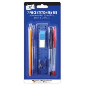 **Pens**: Various types of pens such as ballpoint, gel, or felt-tip