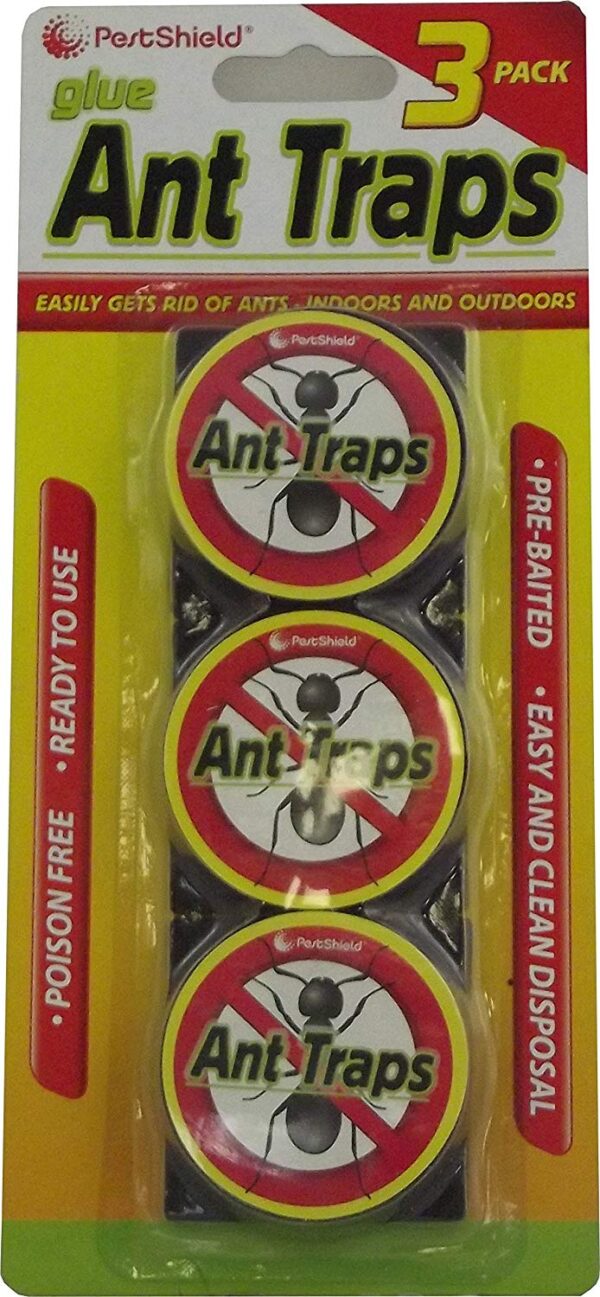 PESTSHIELD ANT TRAPS 3-PACK, GLUE TRAPS WITHOUT POISON