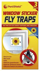 PESTSHIELD WINDOW STICKER FLY TRAP - PACK OF 3