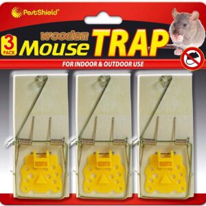 PESTSHIELD WOODEN MOUSE TRAPS, PACK OF 2