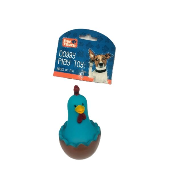 PET TOUCH DOG TOY - SQUEAKY CHICKEN EGG