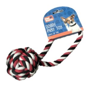 Pet Touch Rope Knot Ball with Handle