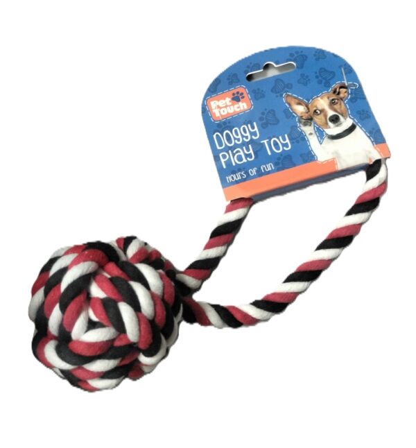 Pet Touch Rope Knot Ball with Handle