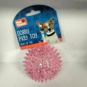 PET TOUCH TPR SQUEAKY SPIKE BALL TOY FOR DOGS