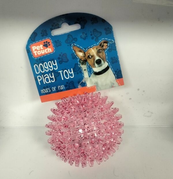 PET TOUCH TPR SQUEAKY SPIKE BALL TOY FOR DOGS