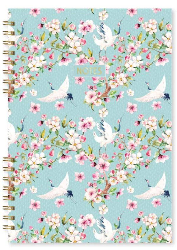 Pink Blossom A4 Spiral-Bound Notebook