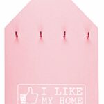 Pink/Grey Wooden Key Holder - I Like My Home
